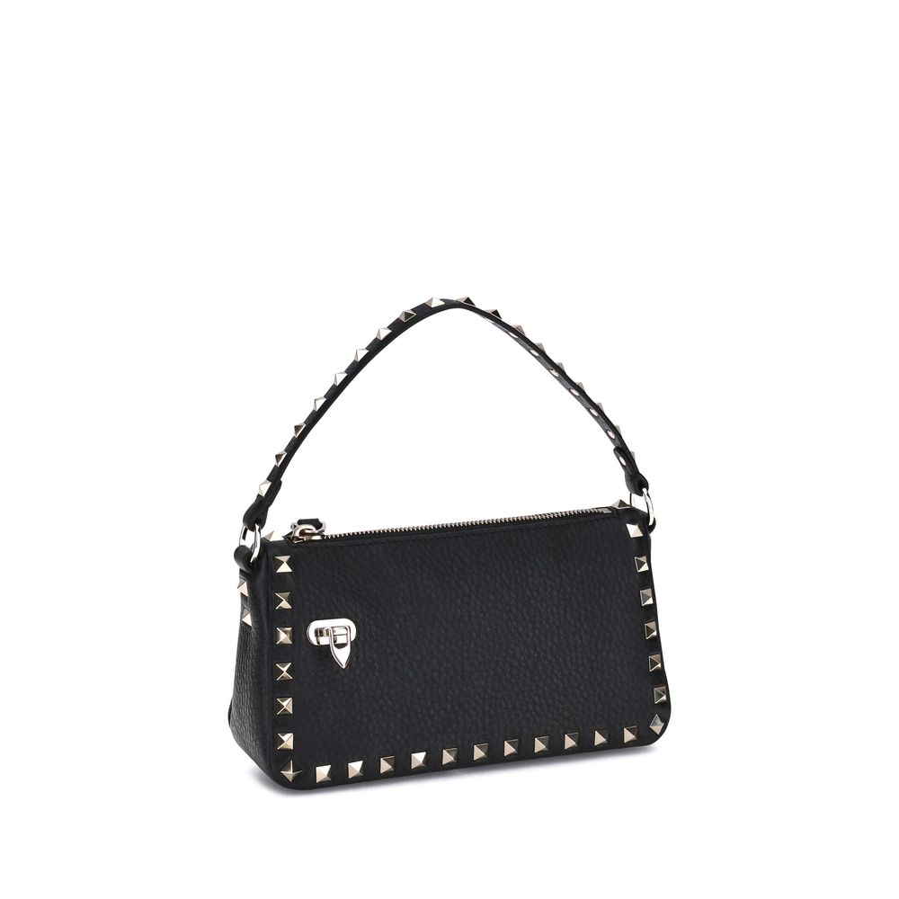 Valentino Garavani Schwarze Kalbshaut Bos Taurus Schultertasche